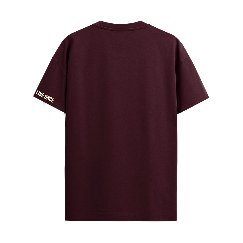 WE DON'T PLAY MAROON REGULAR FIT T-SHIRT