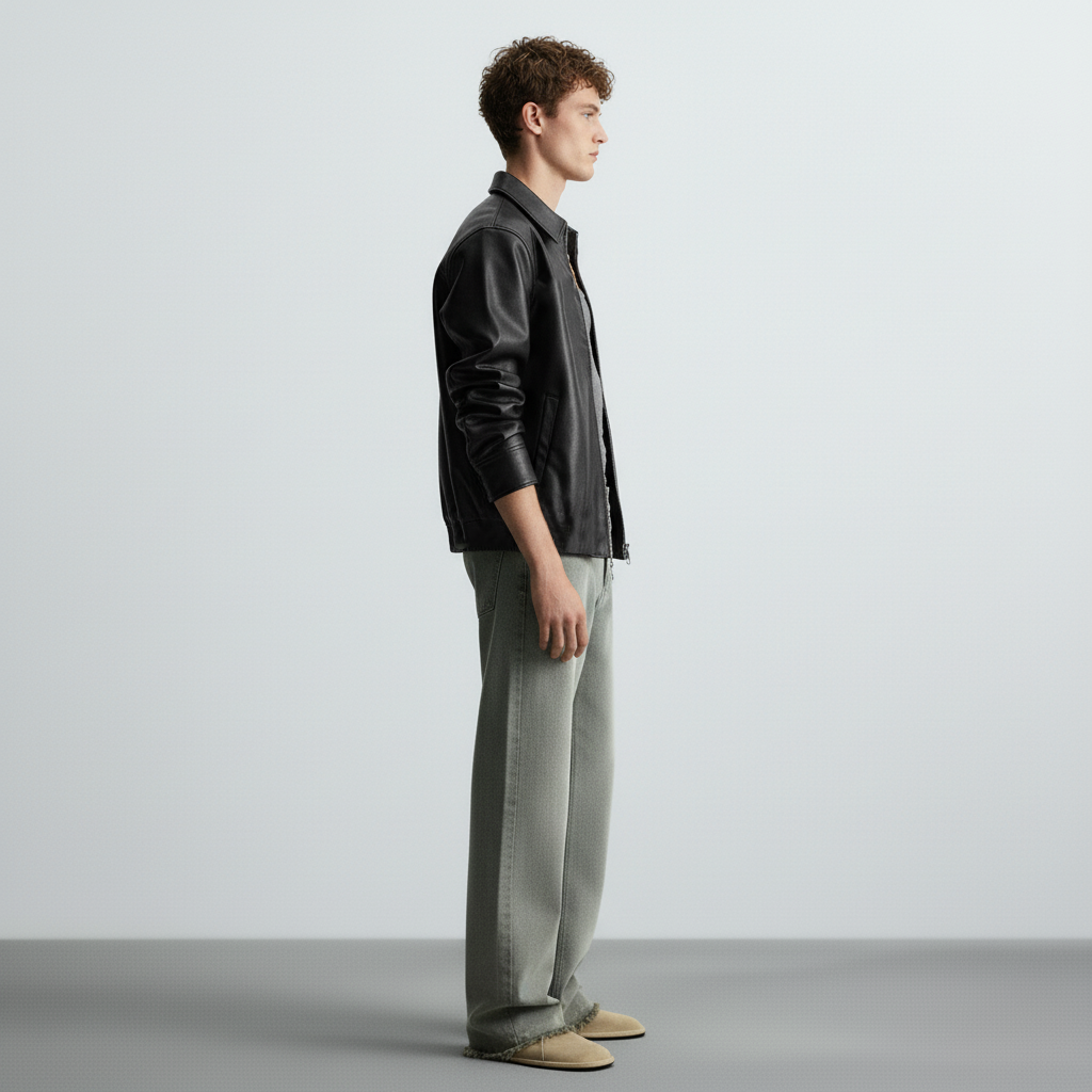 Obsidian Cropped Leather Jacket