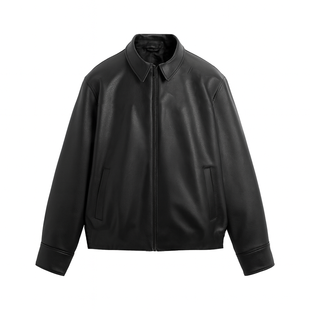 Obsidian Cropped Leather Jacket