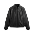 Obsidian Cropped Leather Jacket