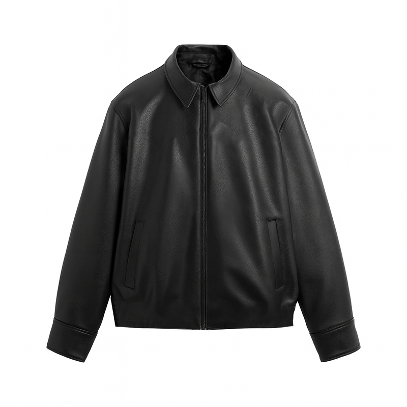 Obsidian Cropped Leather Jacket