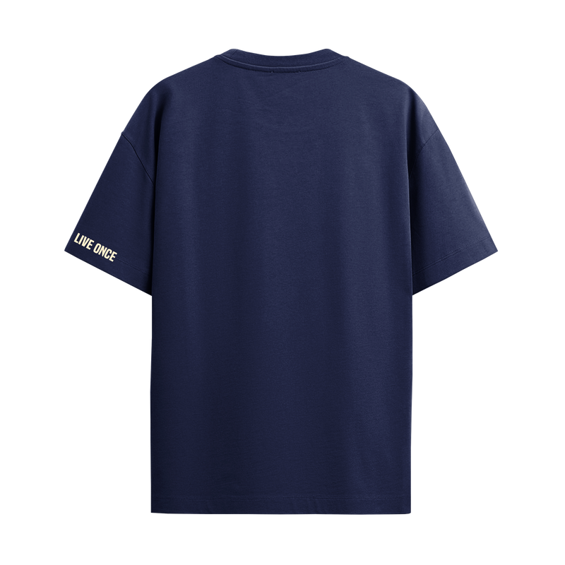 HOT MESS NAVY BLUE OVERSIZED T-SHIRT