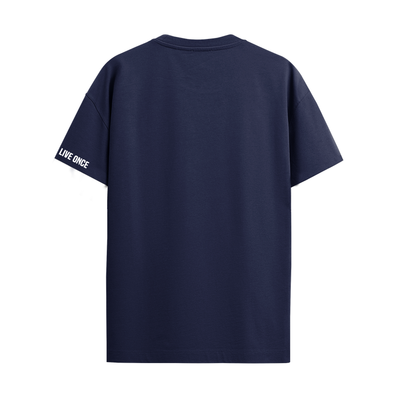 AURA NAVY BLUE REGULAR FIT T-SHIRT