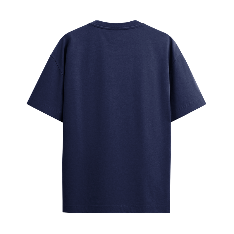 BASIC NAVY BLUE OVERSIZED T-SHIRT