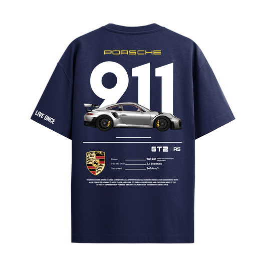PORSCHE NAVY BLUE OVERSIZED T-SHIRT