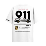 PORSCHE WHITE OVERSIZED T-SHIRT