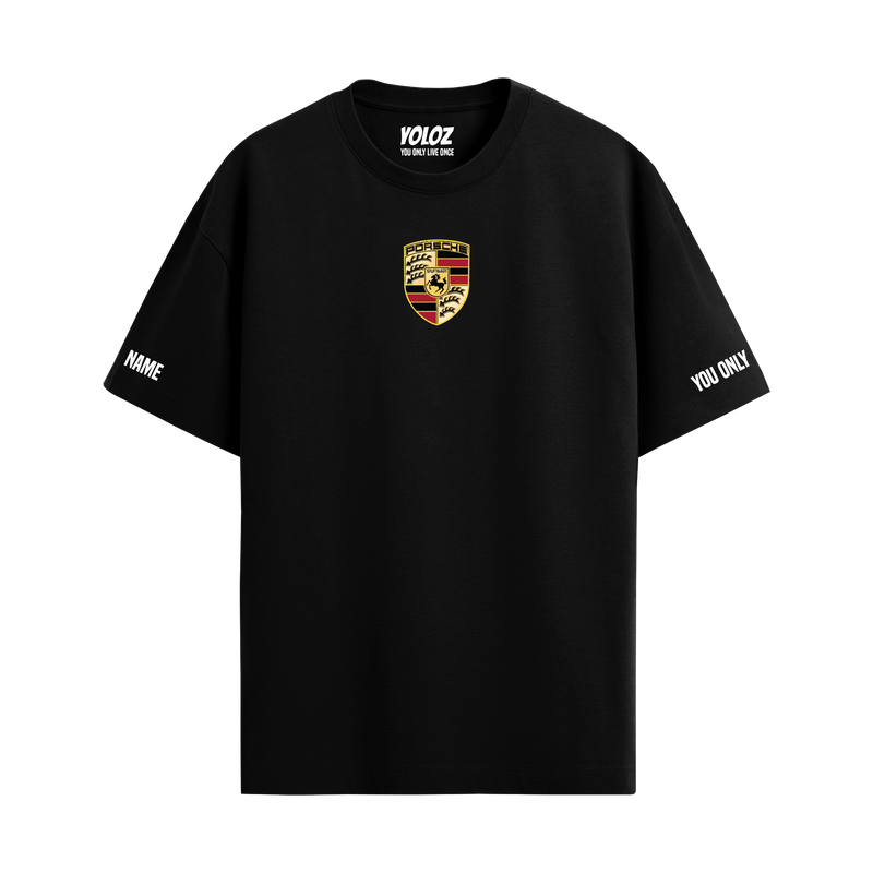 PORSCHE BLACK OVERSIZED T-SHIRT