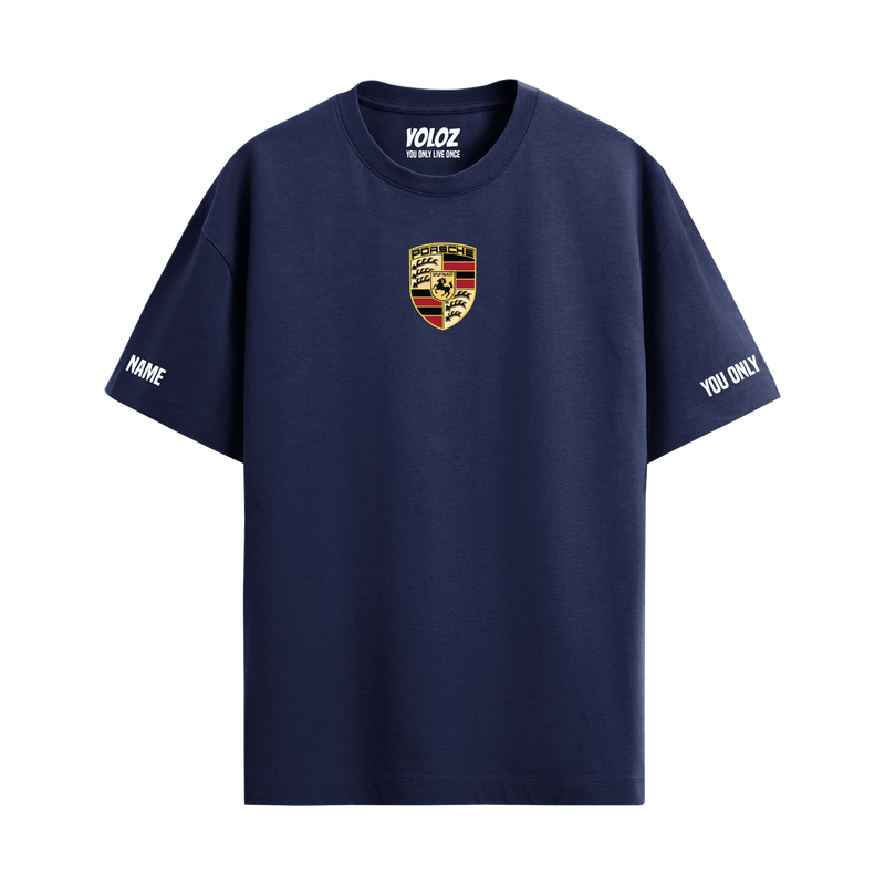 PORSCHE NAVY BLUE OVERSIZED T-SHIRT