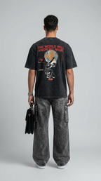 THE WORLD ACID WASH T-SHIRT