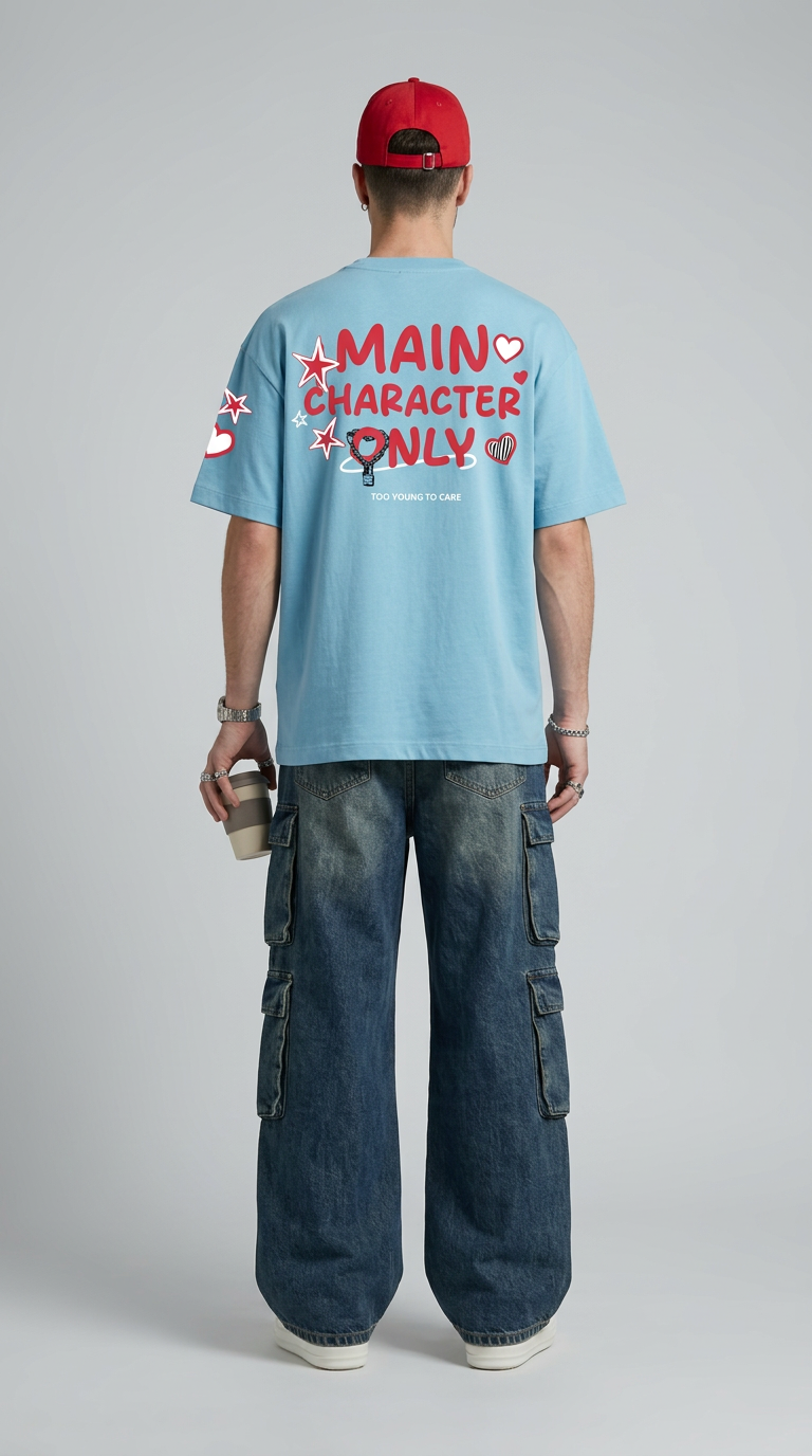 Main Character Only Sky Blue T-Shirt