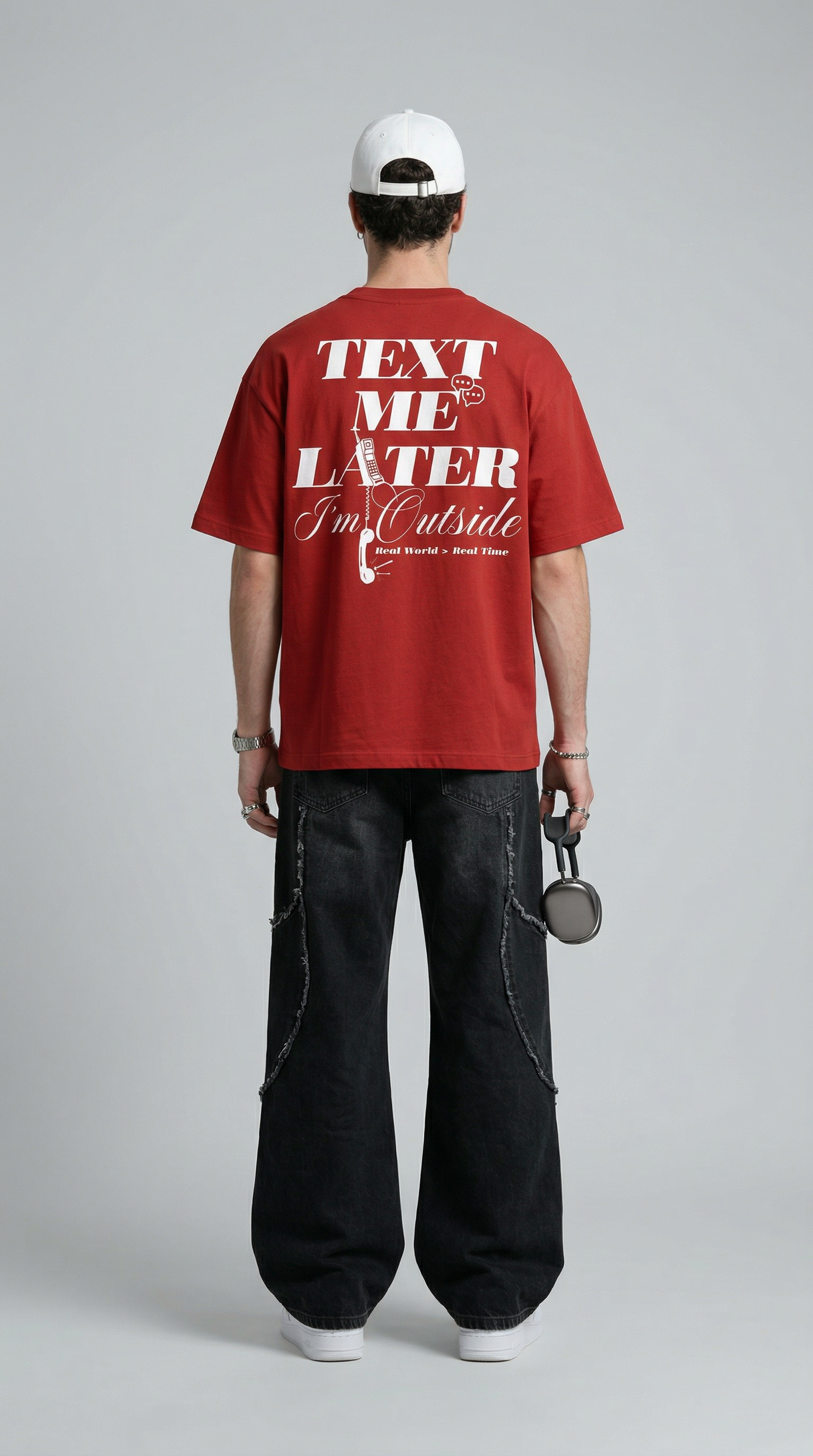 Text Me Later Red T-Shirt