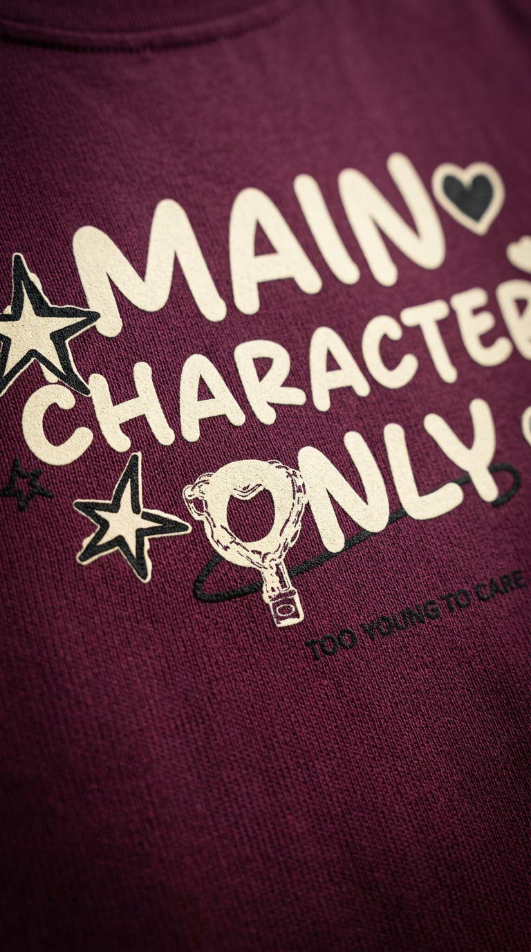 Main Character Only Maroon T-Shirt