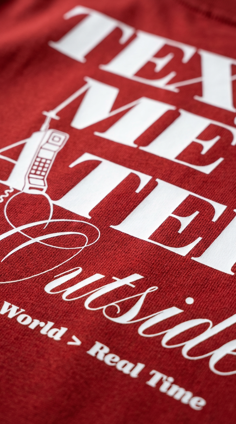 Text Me Later Red T-Shirt