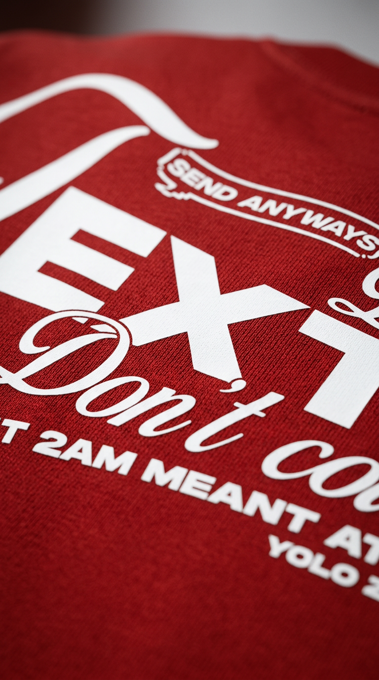 Drunk Texts Don't Count Red T-Shirt