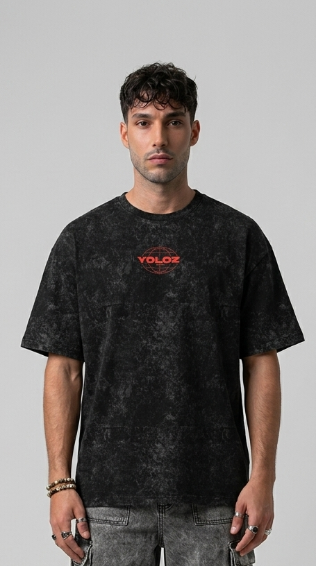 THE WORLD ACID WASH T-SHIRT