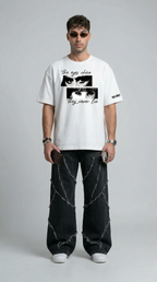 EYES NEVER LIE WHITE T-SHIRT
