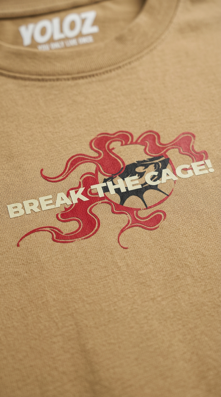 Break The Cage Beige T-Shirt