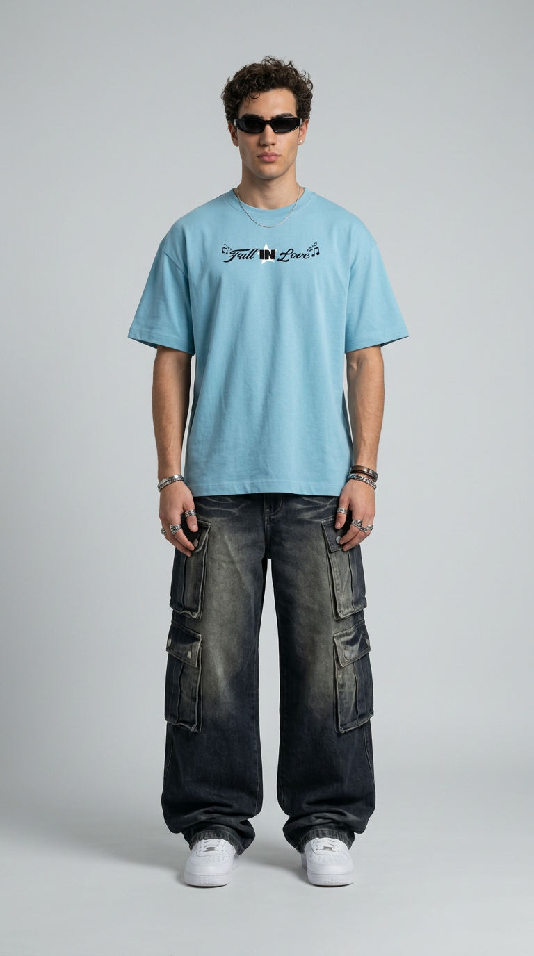 Fall In Love Sky Blue T-Shirt
