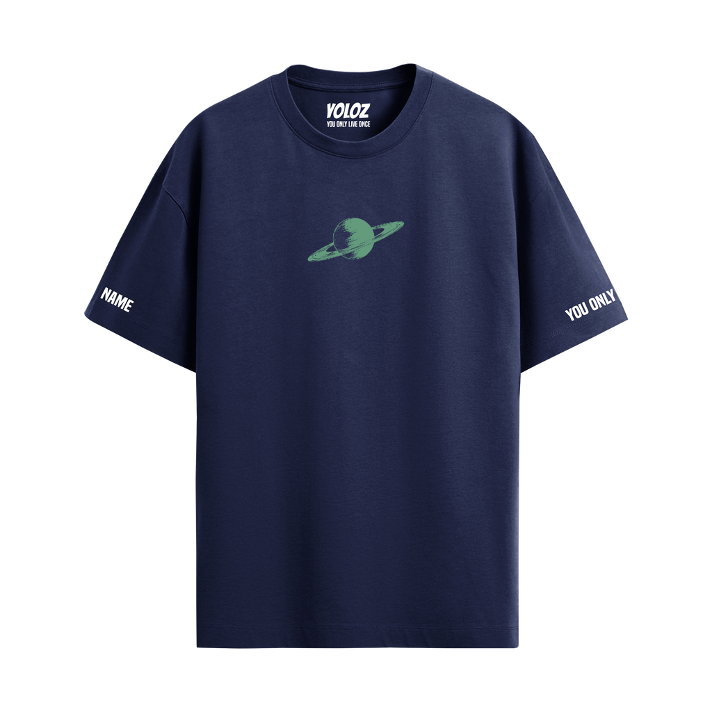 SATURN NAVY BLUE OVERSIZED T-SHIRT