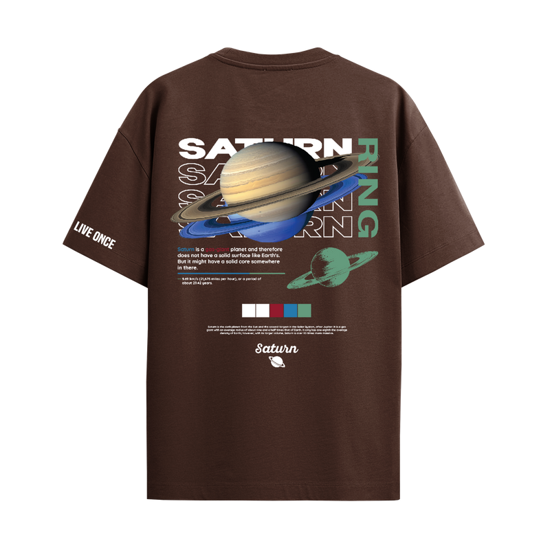 SATURN BROWN OVERSIZED T-SHIRT