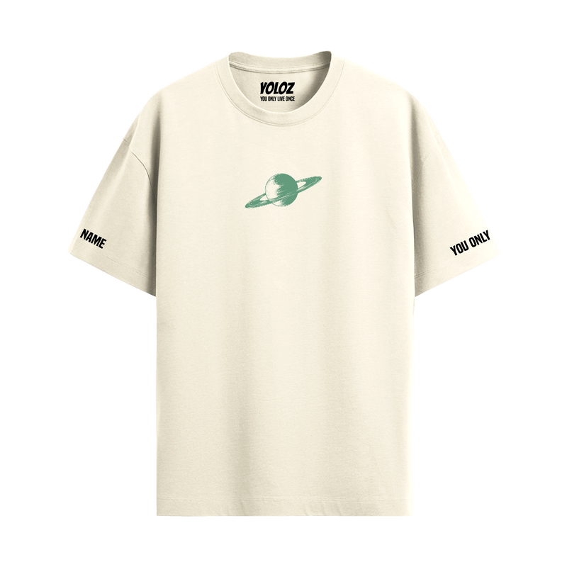 SATURN OFF-WHITE OVERSIZED T-SHIRT