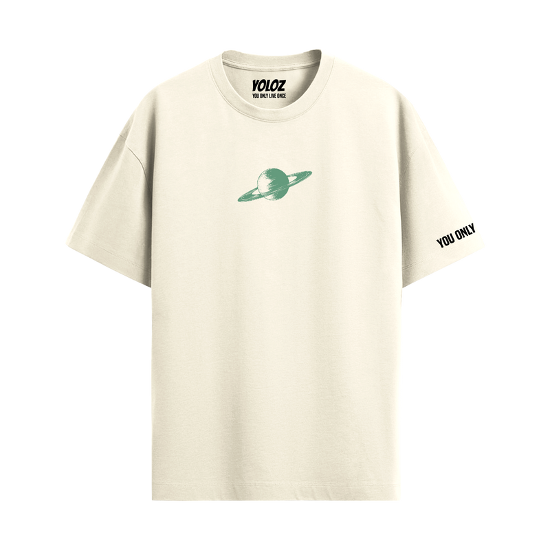 SATURN OFF-WHITE OVERSIZED T-SHIRT