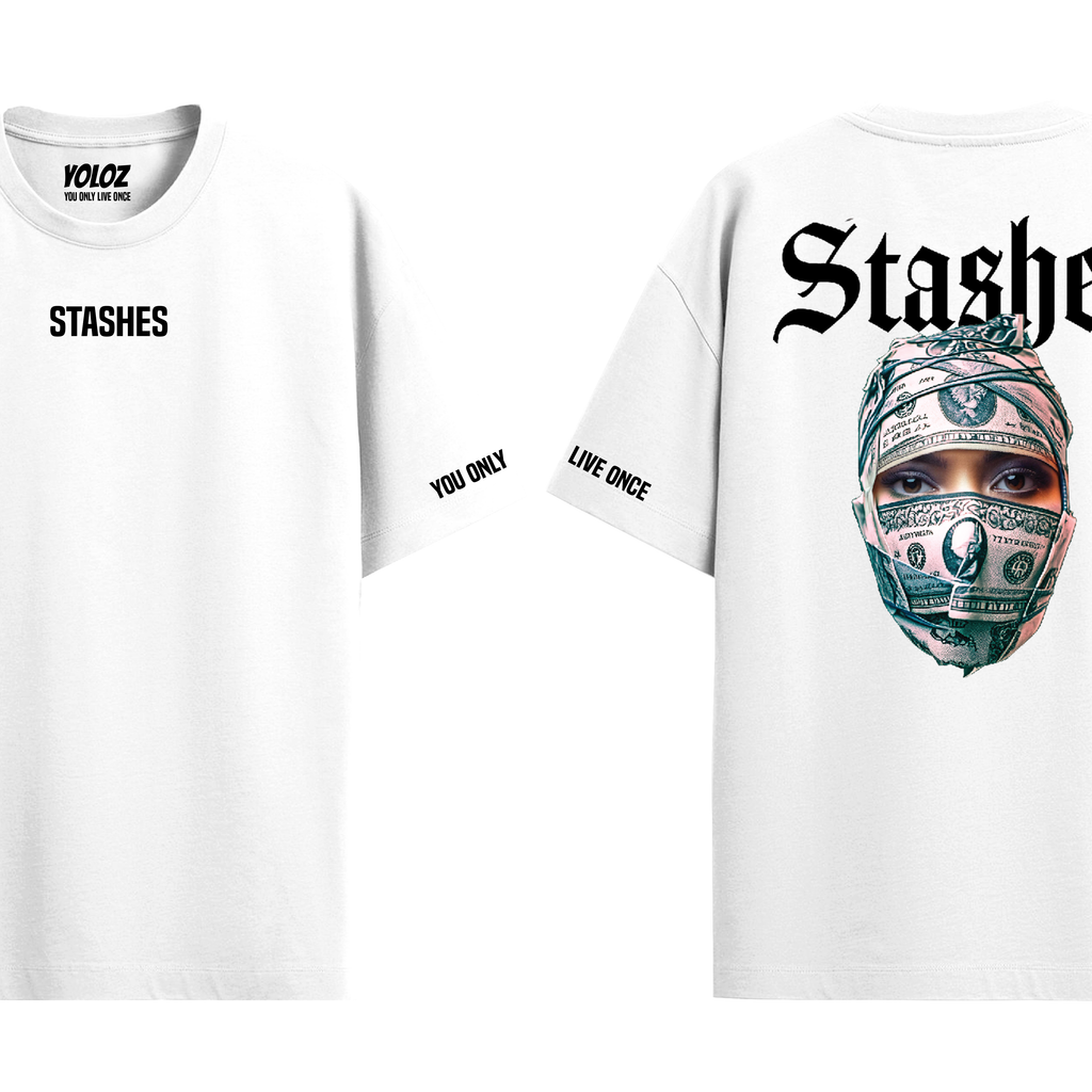 STASHES WHITE OVERSIZED T-SHIRT