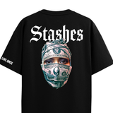 STASHES BLACK OVERSIZED T-SHIRT