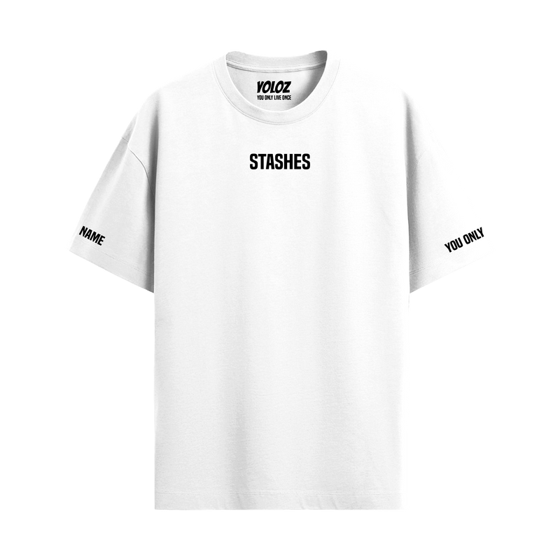 STASHES WHITE OVERSIZED T-SHIRT
