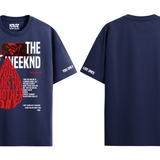 THE WEEKND NAVY BLUE OVERSIZED T-SHIRT