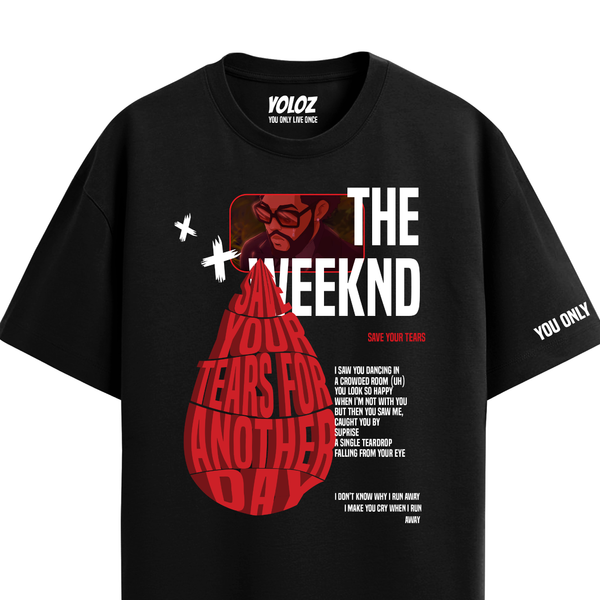 THE WEEKND BLACK OVERSIZED T-SHIRT