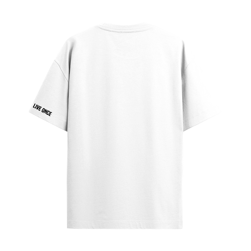 AURA WHITE OVERSIZED T-SHIRT