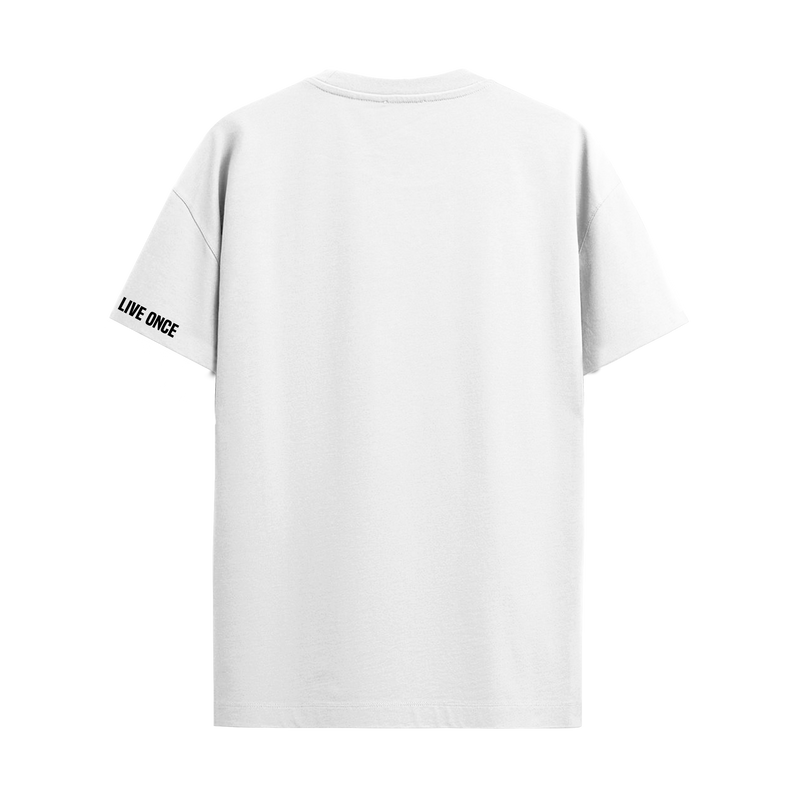 AURA WHITE REGULAR FIT T-SHIRT